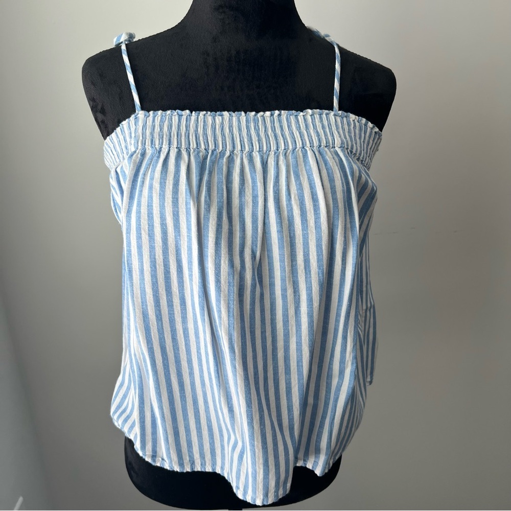Levi's Light Blue and White Striped Camisole - M - Picture 2 of 6